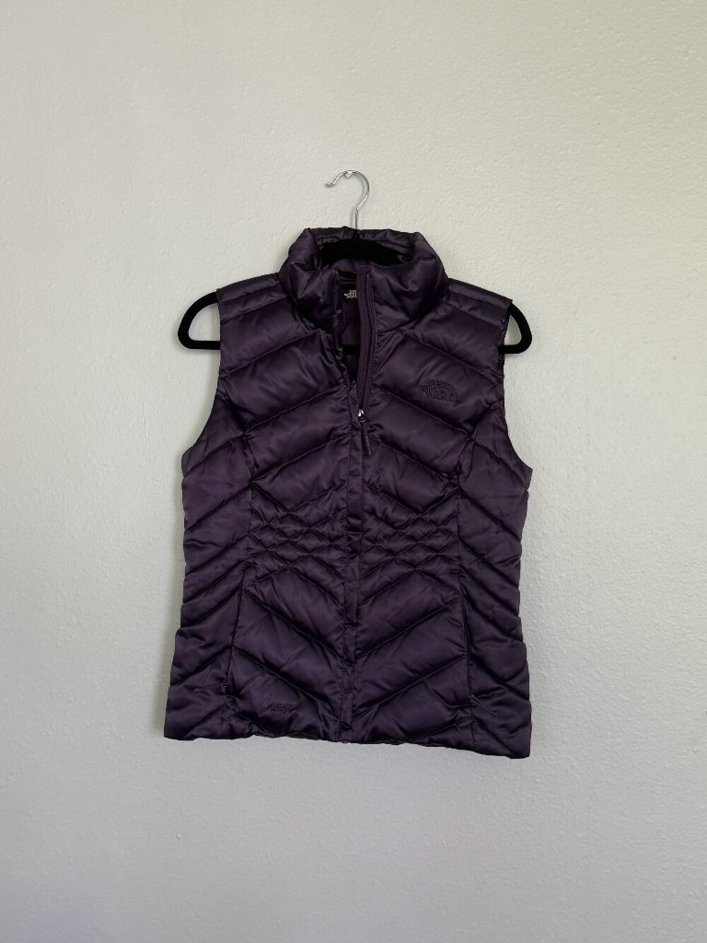 The North Face Aconcagua Down Vest Womens Small S Purple Puffer Quilted 550 Fill